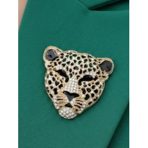 ISAKO BROOCH LEOPARD GOLD