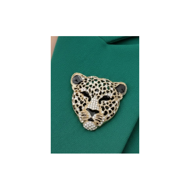 ISAKO BROOCH LEOPARD GOLD