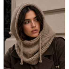 ISAKO BALACLAVA TAUPE 