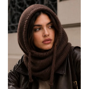 ISAKO BALACLAVA BROWN