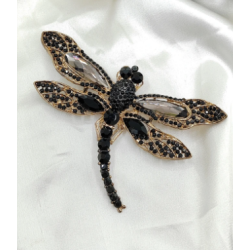 ISAKO BROOCH LIZARD BLACK