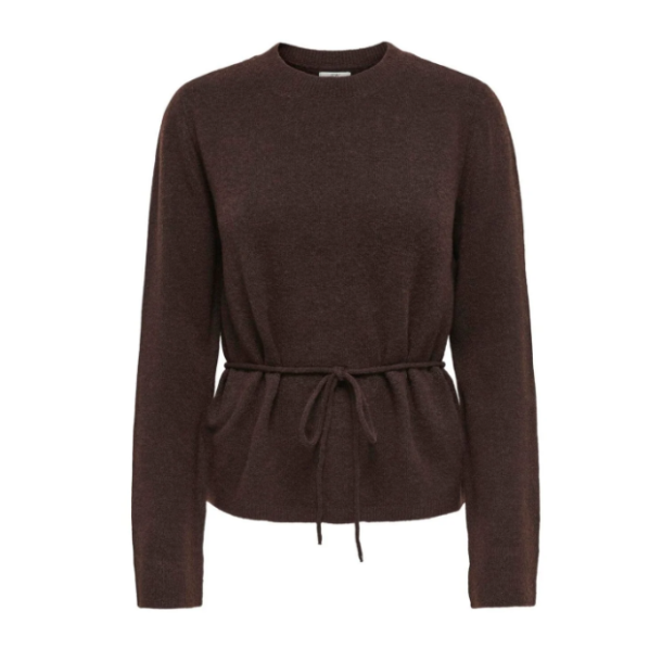 JACQUELINE de YONG JDYELSA TIE PULLOVER COFFEE BEAN