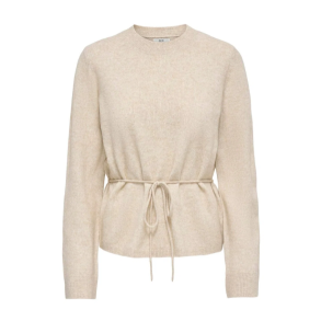 JACQUELINE de YONG JDYELSA TIE PULLOVER OATMEAL