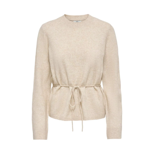 JACQUELINE de YONG JDYELSA TIE PULLOVER OATMEAL