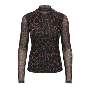 ONLY ONLERICA L/S HIGH NECK BLACK LEO