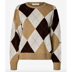 SELECTED FEMME SLWTHEA KNIT KELP/EGRET