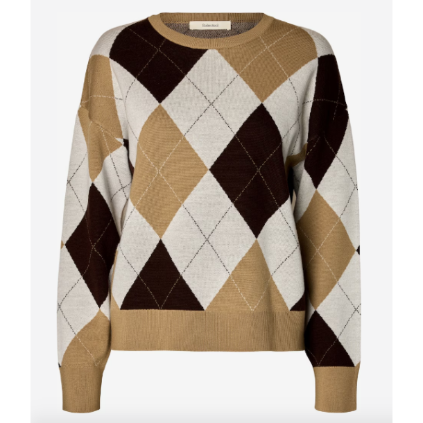 SELECTED FEMME SLWTHEA KNIT KELP/EGRET