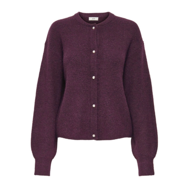 JACQUELINE de YONG JDYLUMI BUTTON CARDIGAN FIG