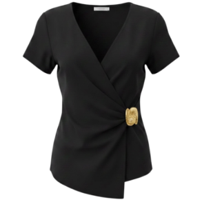 ISAKO DIVA CROSSOVER SHORT SLEEVE BLACK