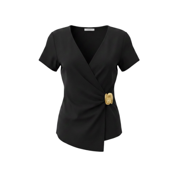 ISAKO DIVA CROSSOVER SHORT SLEEVE BLACK