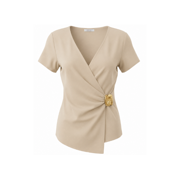 ISAKO DIVA CROSSOVER SHORT SLEEVE SAND