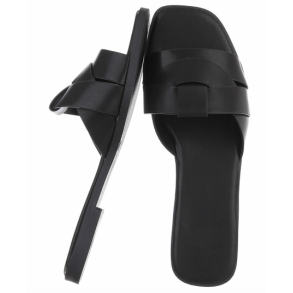 NOVA MONACO SLIPPER PU BLACK