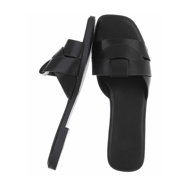 NOVA MONACO SLIPPER PU BLACK