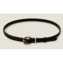 ISAKO KAMMA LEATHER BELT BLACK