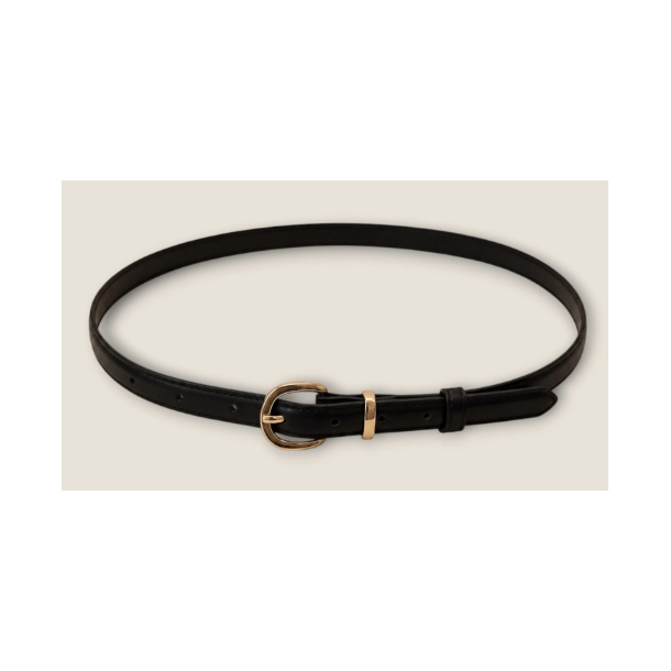 ISAKO KAMMA LEATHER BELT BLACK