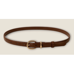 ISAKO KAMMA LEATHER BELT CAMEL