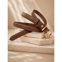 ISAKO KAMMA LEATHER BELT CAMEL