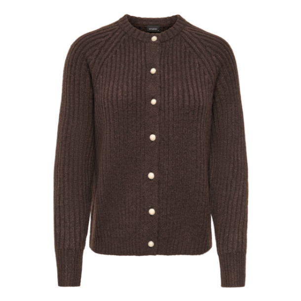 ONLY ONLKALIBU L/S CARDIGAN CHOCOLATE BROWN
