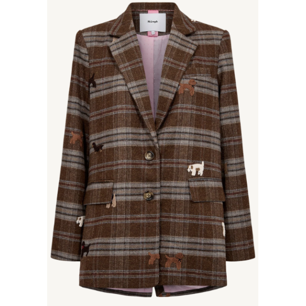 N�MPH NUEZMA OVERSIZE BLAZER KELP KELP BROWN HOUND