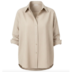 ISAKO YORKER PLAIN SHIRT BROWN/BEIGE