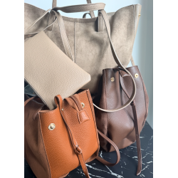 ISAKO SIENNA TOTE BAG BROWN