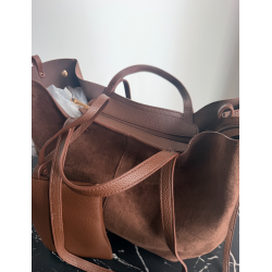 ISAKO SIENNA TOTE BAG BROWN