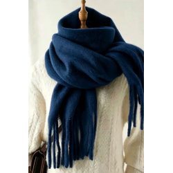 ISAKO LINEA SCARF NAVY