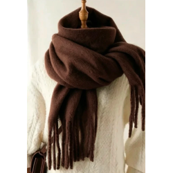 ISAKO LINEA SCARF BROWN