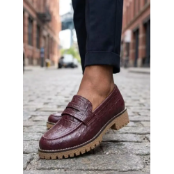NOVA LISA LOAFERS WINE CROC