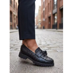 NOVA LISA LOAFERS BLACK CROC