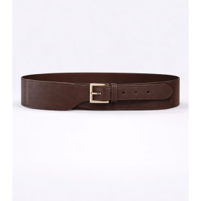 ISAKO LEA LEATHER BELT BROWN