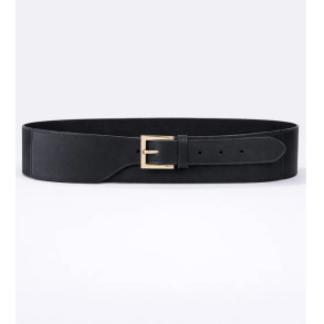 ISAKO LEA LEATHER BELT BLACK