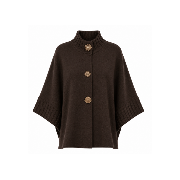 ISAKO VIOLA CARDIGAN BROWN