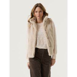 GARCIA FAUX FUR VEST GRAPHITE MIST