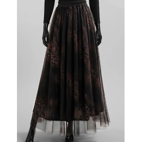 ISAKO ARIANA SKIRT BROWN/BLACK
