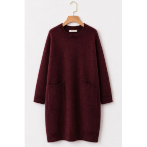 ESTELLE KNIT DRESS BORDEAUX