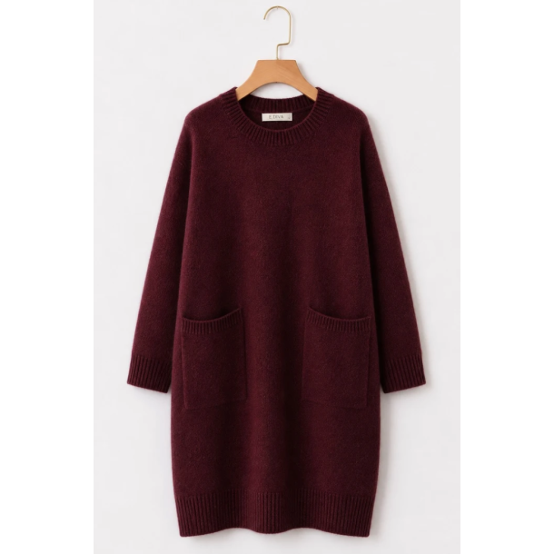 ESTELLE KNIT DRESS BORDEAUX