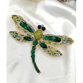 ISAKO BROOCH LIZARD GREEN