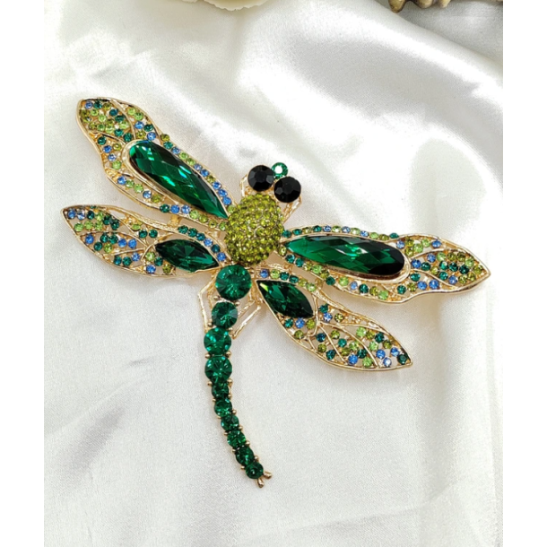 ISAKO BROOCH LIZARD GREEN