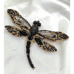 ISAKO BROOCH LIZARD BLACK