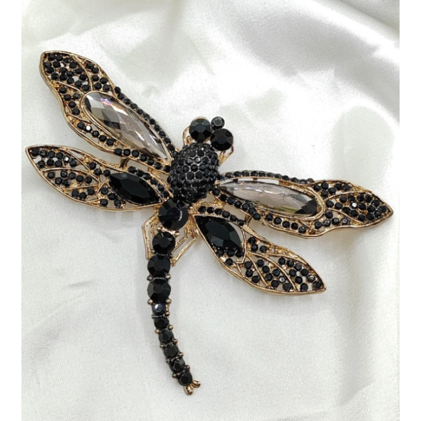 ISAKO BROOCH LIZARD BLACK