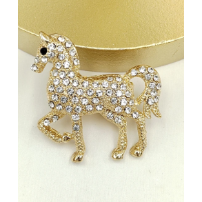 ISAKO BROOCH HORSE GOLD