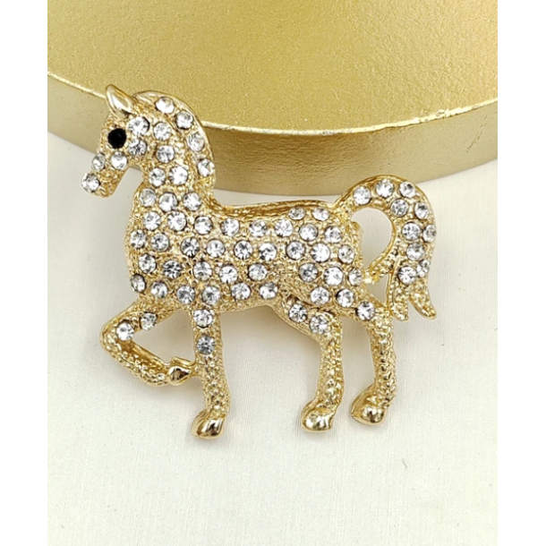ISAKO BROOCH HORSE GOLD