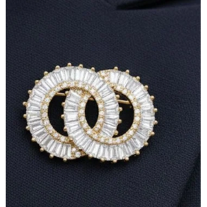 ISAKO BROOCH ROUND GOLD