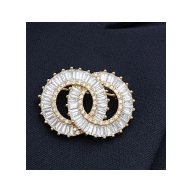 ISAKO BROOCH ROUND GOLD