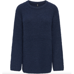 ONLY ONLMAGGIE LONG O-NECK KNIT NIGHT SKY