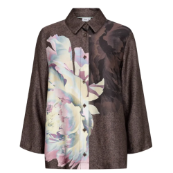 N�MPH NUCRISA BOXY SHIRT BLACK COFFEE