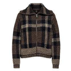 ONLY ONLMAROON ZIP CARDIDAN CHOCOLA CHOCOLATE