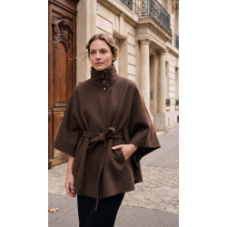 ISAKO PARIS STYLE CAPE BROWN