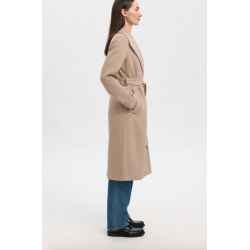 SELECTED FEMME SLFROSA WOOL BLEND COAT SAND
